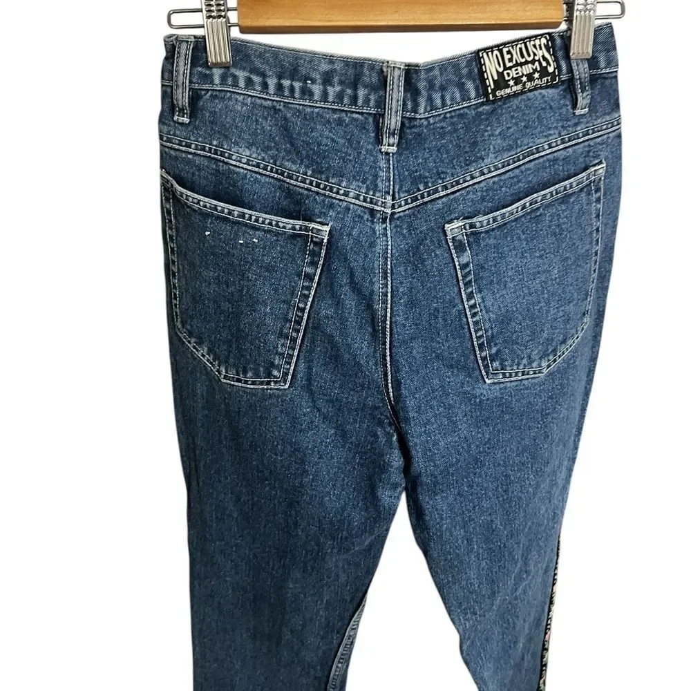 Womens Vintage Wide Leg
Baggy Jeans No Excuses 8 - Picture 3 of 14